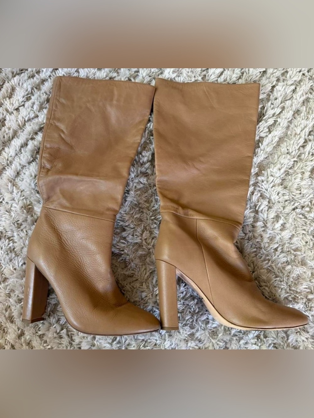 Tony Bianco Tan Knee-High Leather Boots SZ 8.5